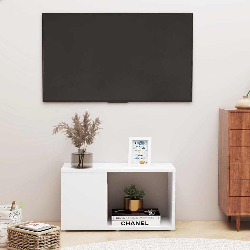 Fehér forgácslap tv-szekrény 60 x 24 x 32 cm Fehér forgácslap tv-szekrény 60 x 24 x 32 cm