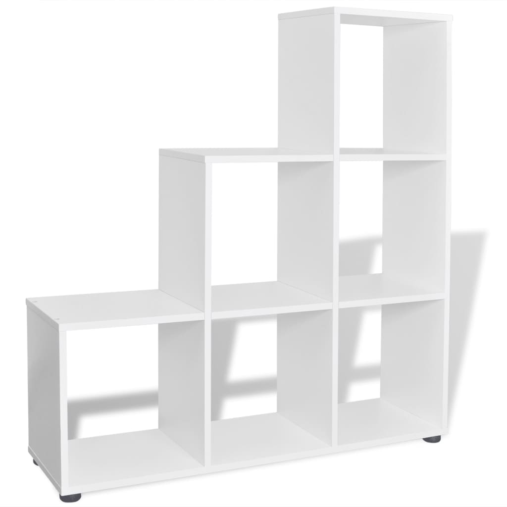 Fehér lépcsős polc 107 cm