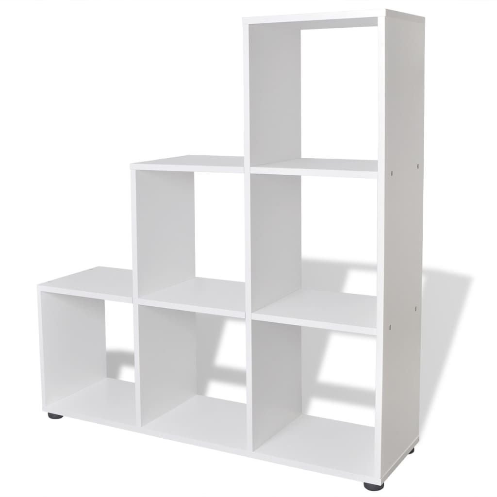 Fehér lépcsős polc 107 cm