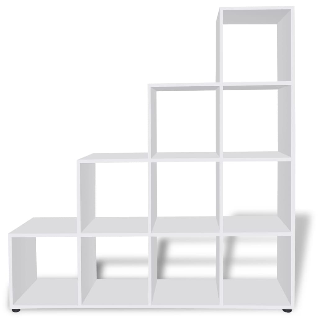 Fehér lépcsős polc 142 cm