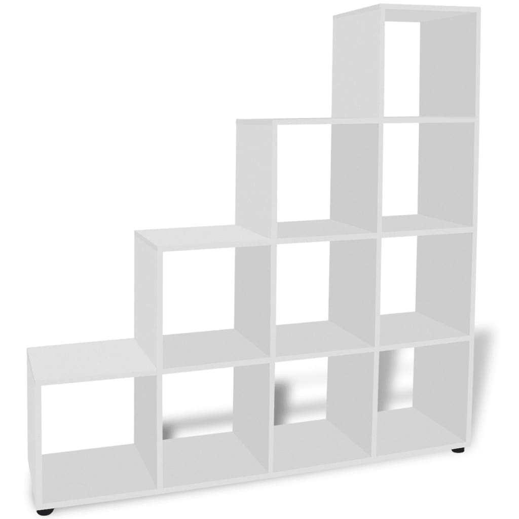 Fehér lépcsős polc 142 cm