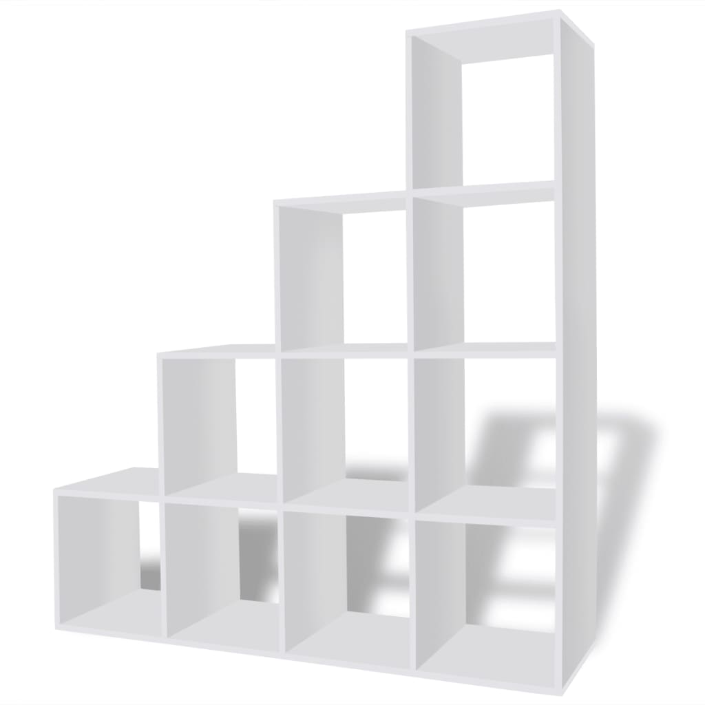 Fehér lépcsős polc 142 cm