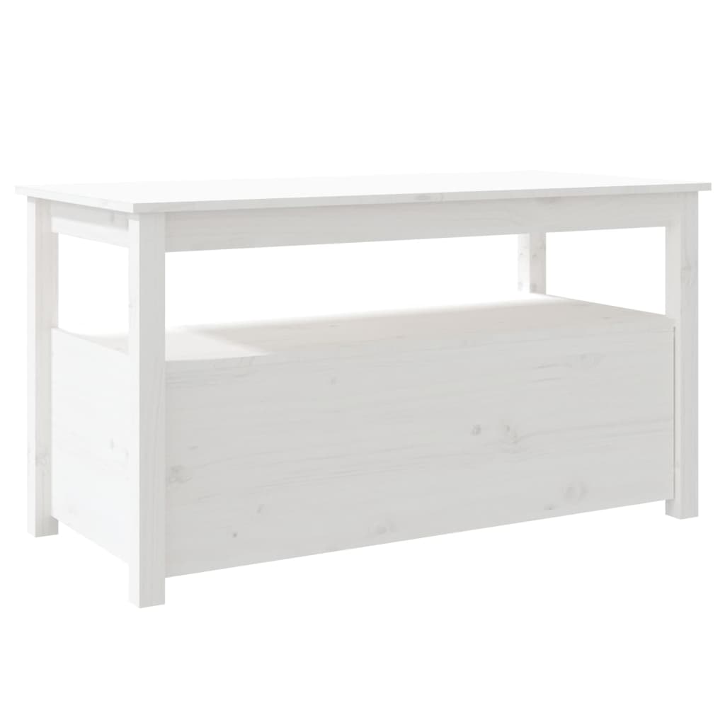 Fehér tömör fenyőfa dohányzóasztal 102 x 49 x 55 cm Fehér tömör fenyőfa dohányzóasztal 102 x 49 x 55 cm