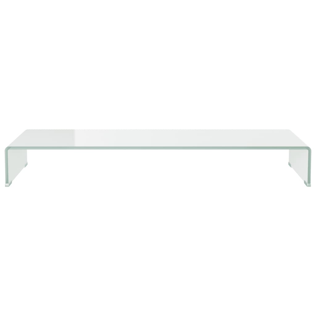Fehér üveg tv/monitor állvány 100x30x13 cm Fehér üveg tv/monitor állvány 100x30x13 cm