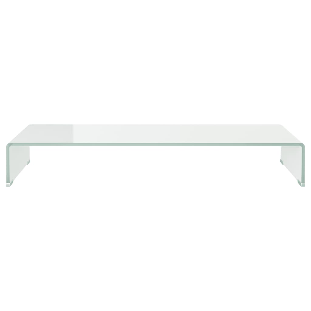 Fehér üveg tv/monitor állvány 90x30x13 cm Fehér üveg tv/monitor állvány 90x30x13 cm