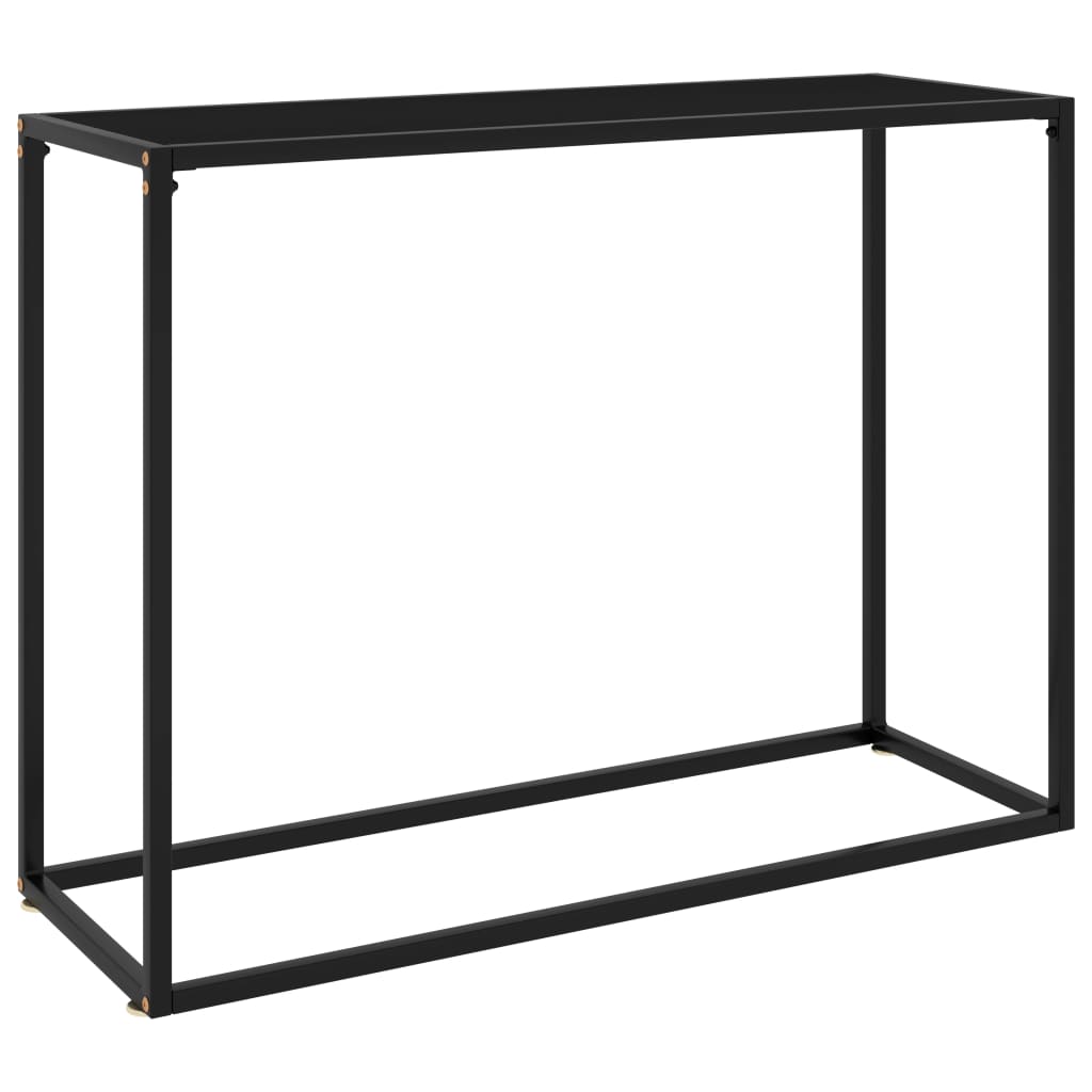 Fekete edzett üveg tálalóasztal 100 x 35 x 75 cm