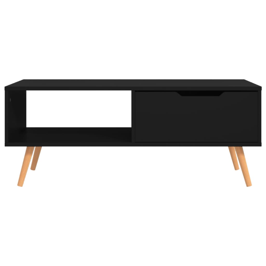 Fekete forgácslap dohányzóasztal 100 x 49,5 x 43 cm Fekete forgácslap dohányzóasztal 100 x 49,5 x 43 cm