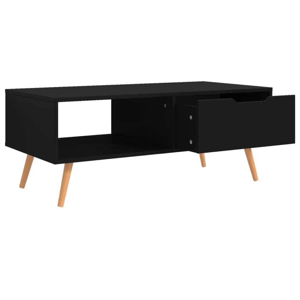 Fekete forgácslap dohányzóasztal 100 x 49,5 x 43 cm Fekete forgácslap dohányzóasztal 100 x 49,5 x 43 cm