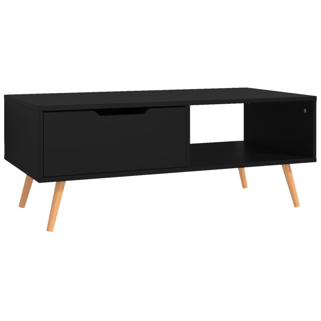 Fekete forgácslap dohányzóasztal 100 x 49,5 x 43 cm Fekete forgácslap dohányzóasztal 100 x 49,5 x 43 cm