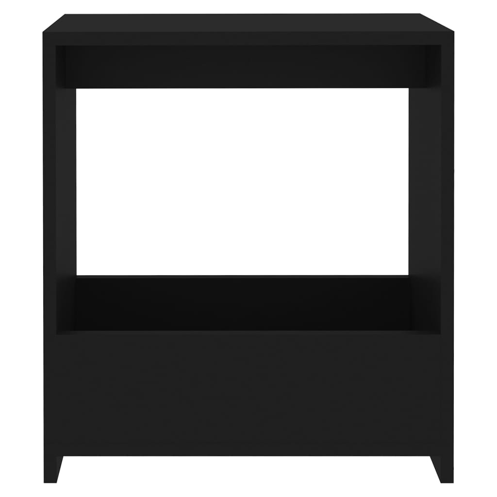 Fekete forgácslap kisasztal 50 x 26 x 50 cm