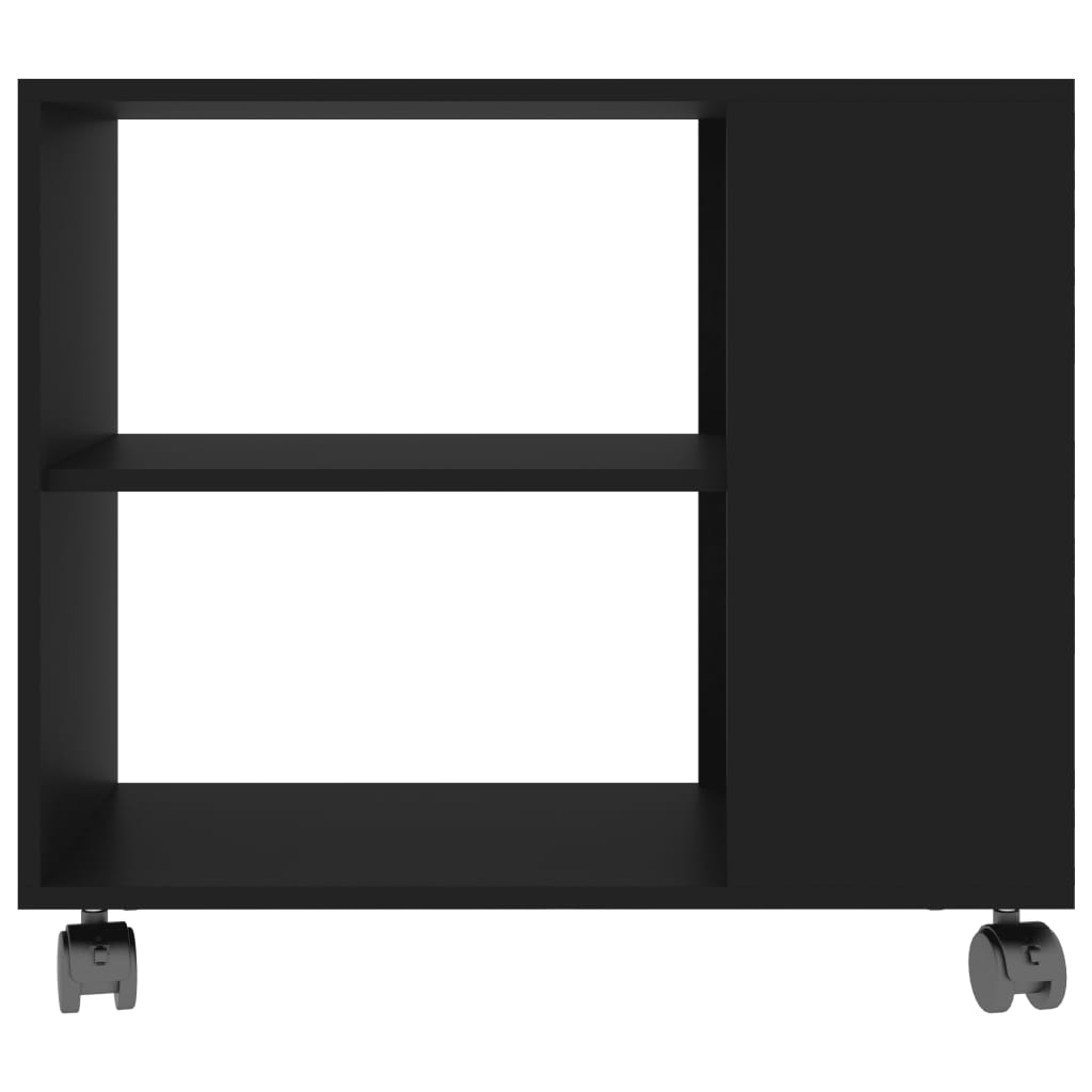 Fekete forgácslap tálalóasztal 70 x 35 x 55 cm Fekete forgácslap tálalóasztal 70 x 35 x 55 cm