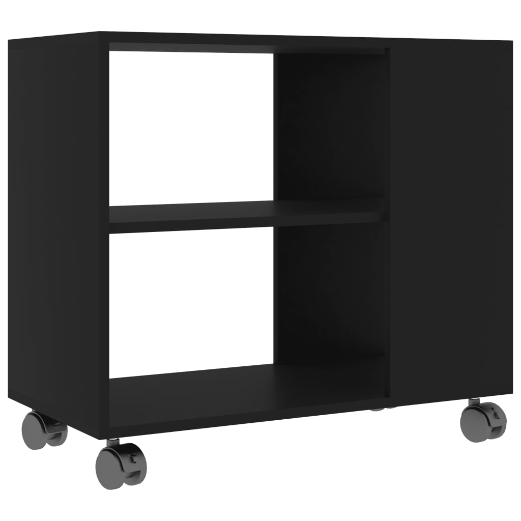 Fekete forgácslap tálalóasztal 70 x 35 x 55 cm Fekete forgácslap tálalóasztal 70 x 35 x 55 cm