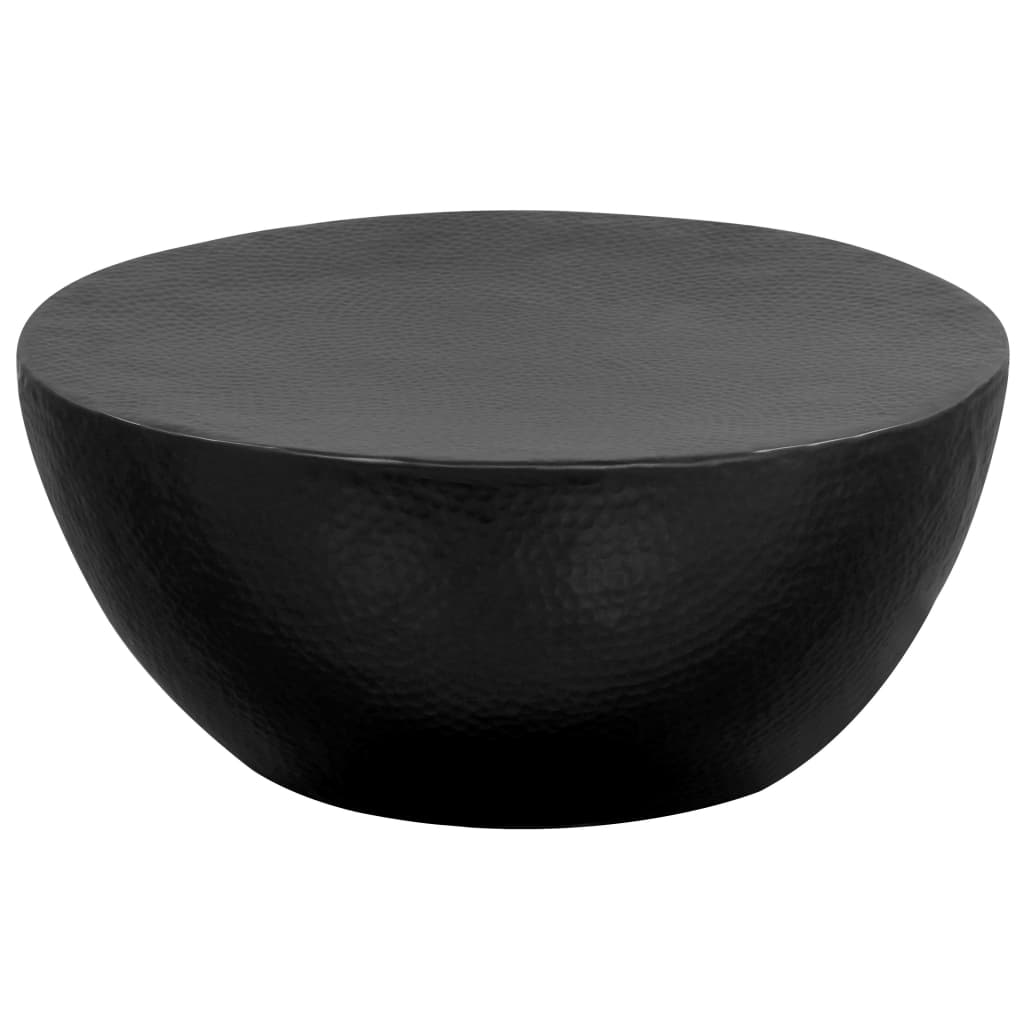 Fekete kalapált alumínium dohányzóasztal 70 x 30 cm