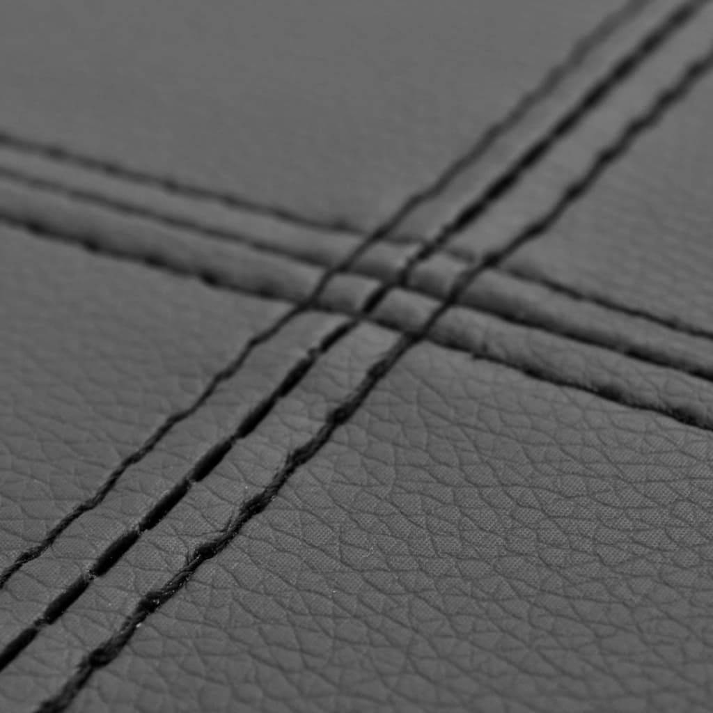 Fekete kiváló minőségű műbőr tároló láda / pad