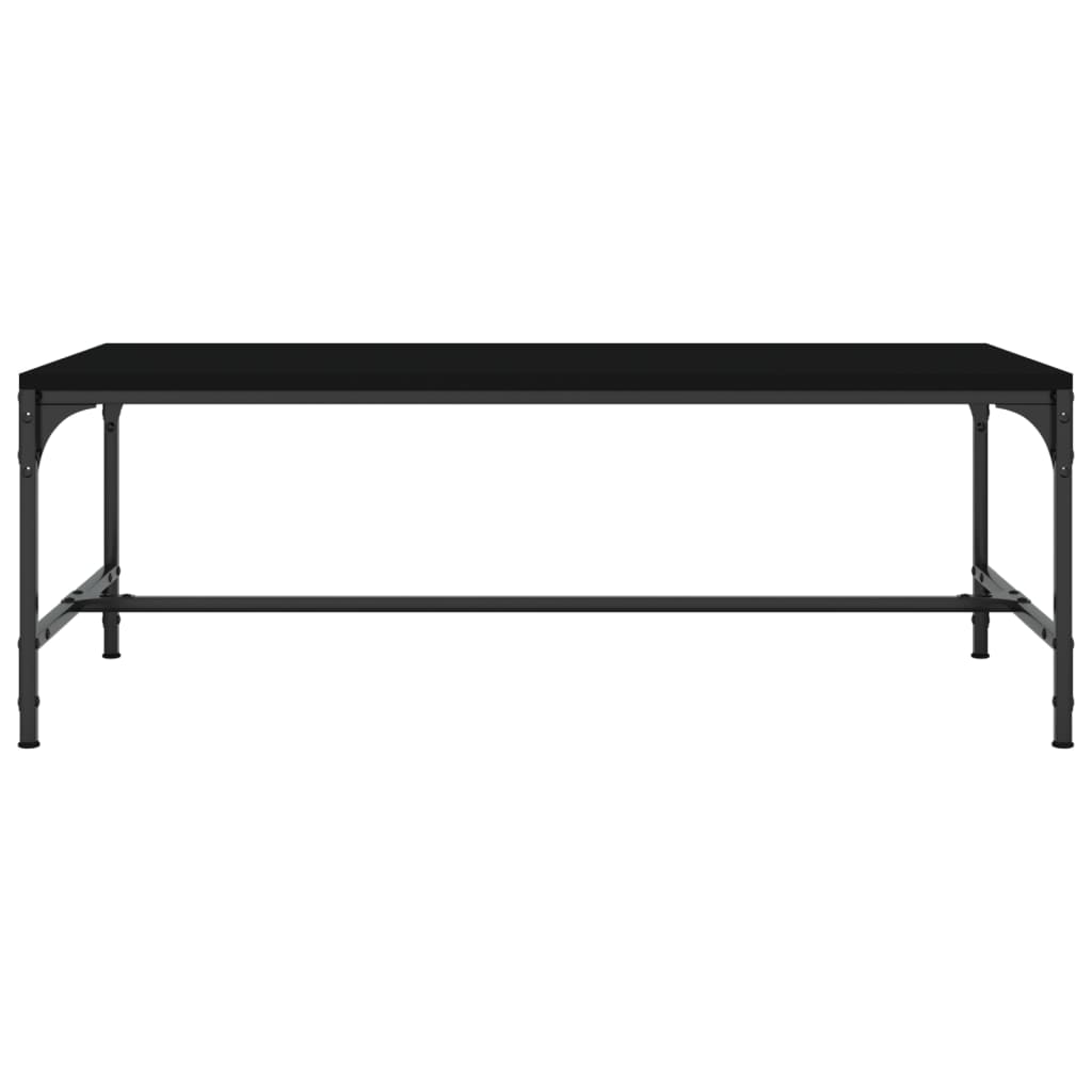 Fekete szerelt fa dohányzóasztal 100 x 50 x 35 cm Fekete szerelt fa dohányzóasztal 100 x 50 x 35 cm