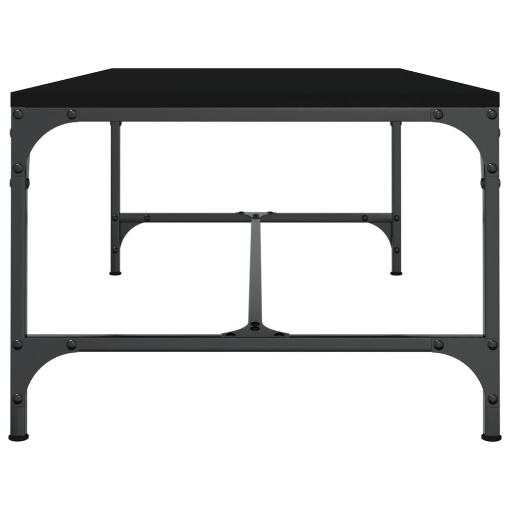 Fekete szerelt fa dohányzóasztal 100 x 50 x 35 cm Fekete szerelt fa dohányzóasztal 100 x 50 x 35 cm