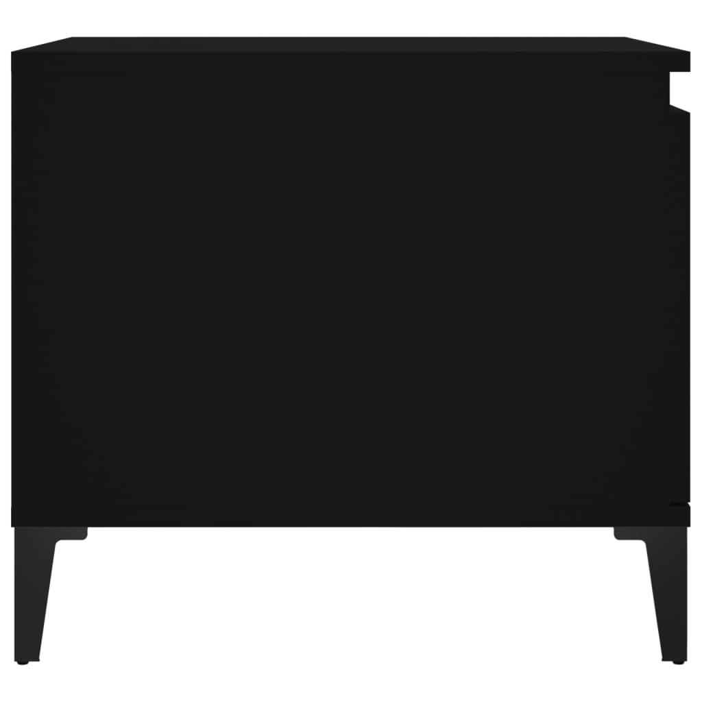 Fekete szerelt fa dohányzóasztal 100 x 50 x 45 cm Fekete szerelt fa dohányzóasztal 100 x 50 x 45 cm