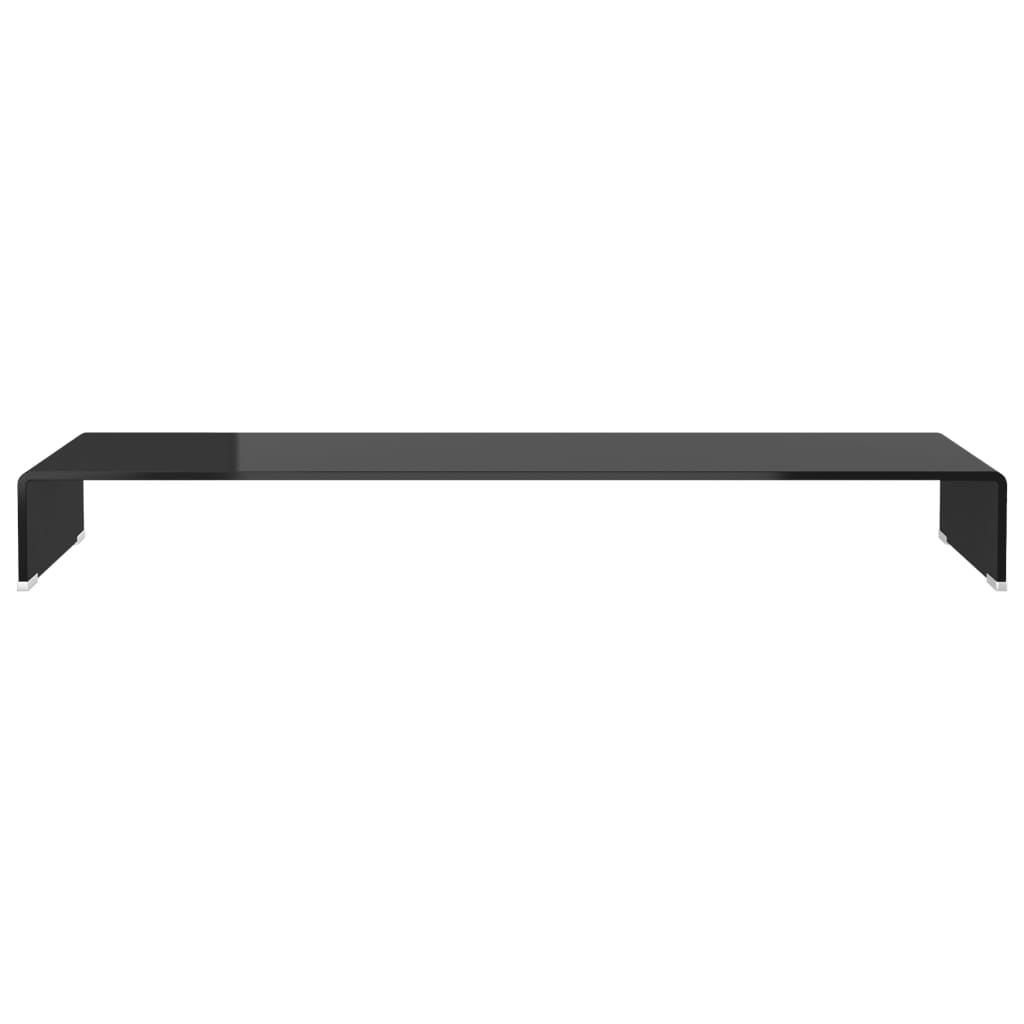 Fekete üveg tv/monitor állvány 110x30x13 cm Fekete üveg tv/monitor állvány 110x30x13 cm