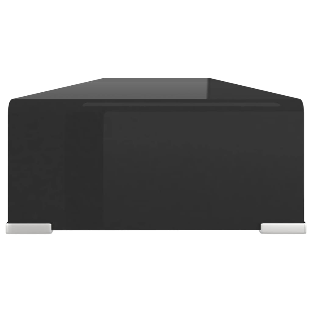 Fekete üveg tv/monitor állvány 110x30x13 cm Fekete üveg tv/monitor állvány 110x30x13 cm