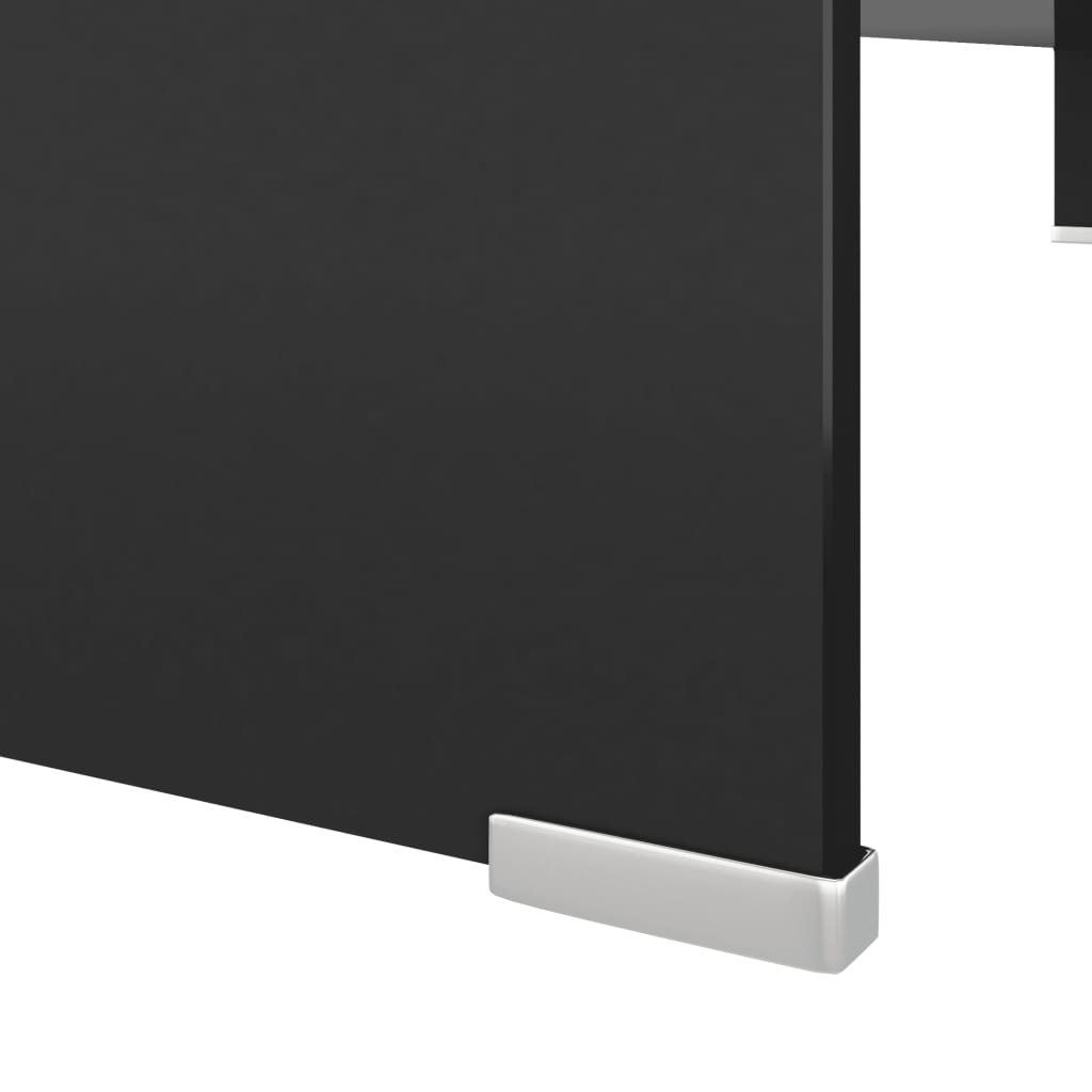 Fekete üveg tv/monitor állvány 110x30x13 cm Fekete üveg tv/monitor állvány 110x30x13 cm