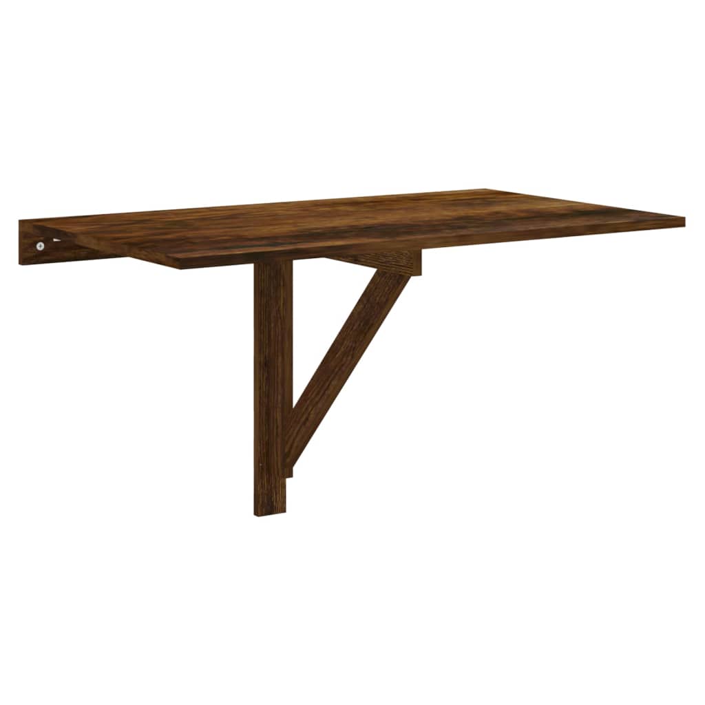Füstös tölgy szerelt fa összecsukható fali asztal 100x60x56 cm Füstös tölgy szerelt fa összecsukható fali asztal 100x60x56 cm