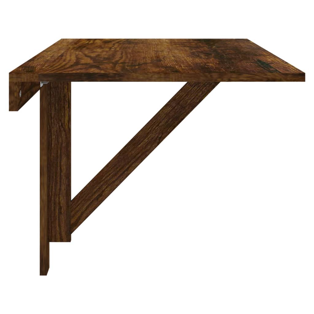 Füstös tölgy szerelt fa összecsukható fali asztal 100x60x56 cm Füstös tölgy szerelt fa összecsukható fali asztal 100x60x56 cm