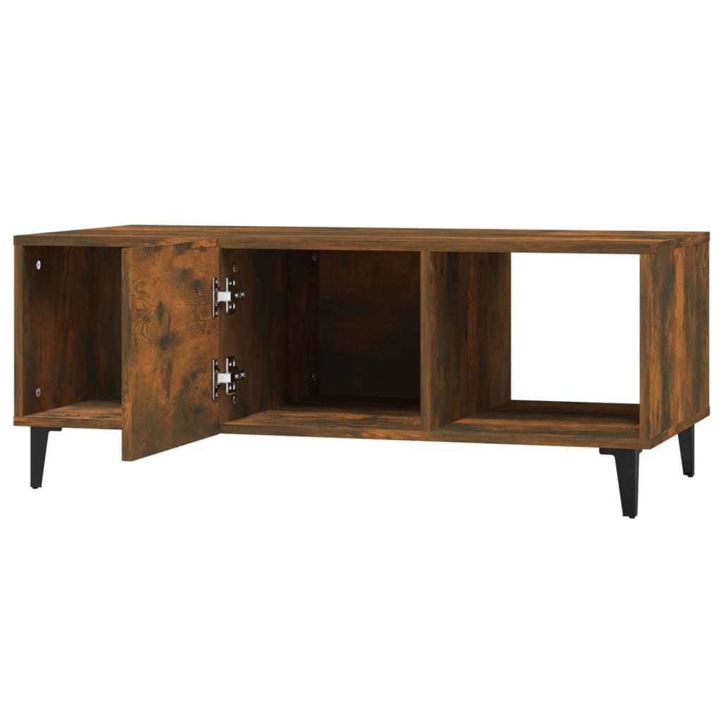 Füstös tölgy színű szerelt fa dohányzóasztal 102 x 50 x 40 cm Füstös tölgy színű szerelt fa dohányzóasztal 102 x 50 x 40 cm
