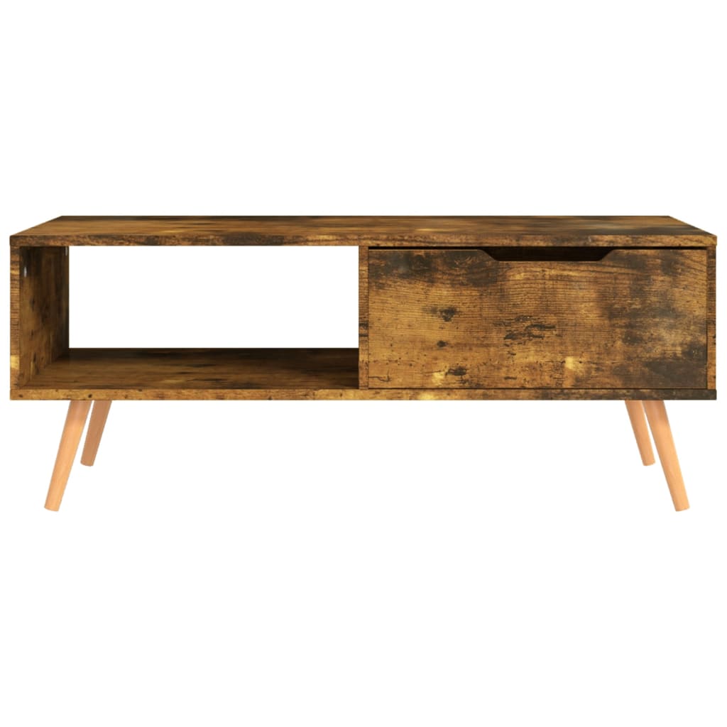 Füstös tölgyszínű forgácslap dohányzóasztal 100 x 49,5 x 43 cm Füstös tölgyszínű forgácslap dohányzóasztal 100 x 49,5 x 43 cm