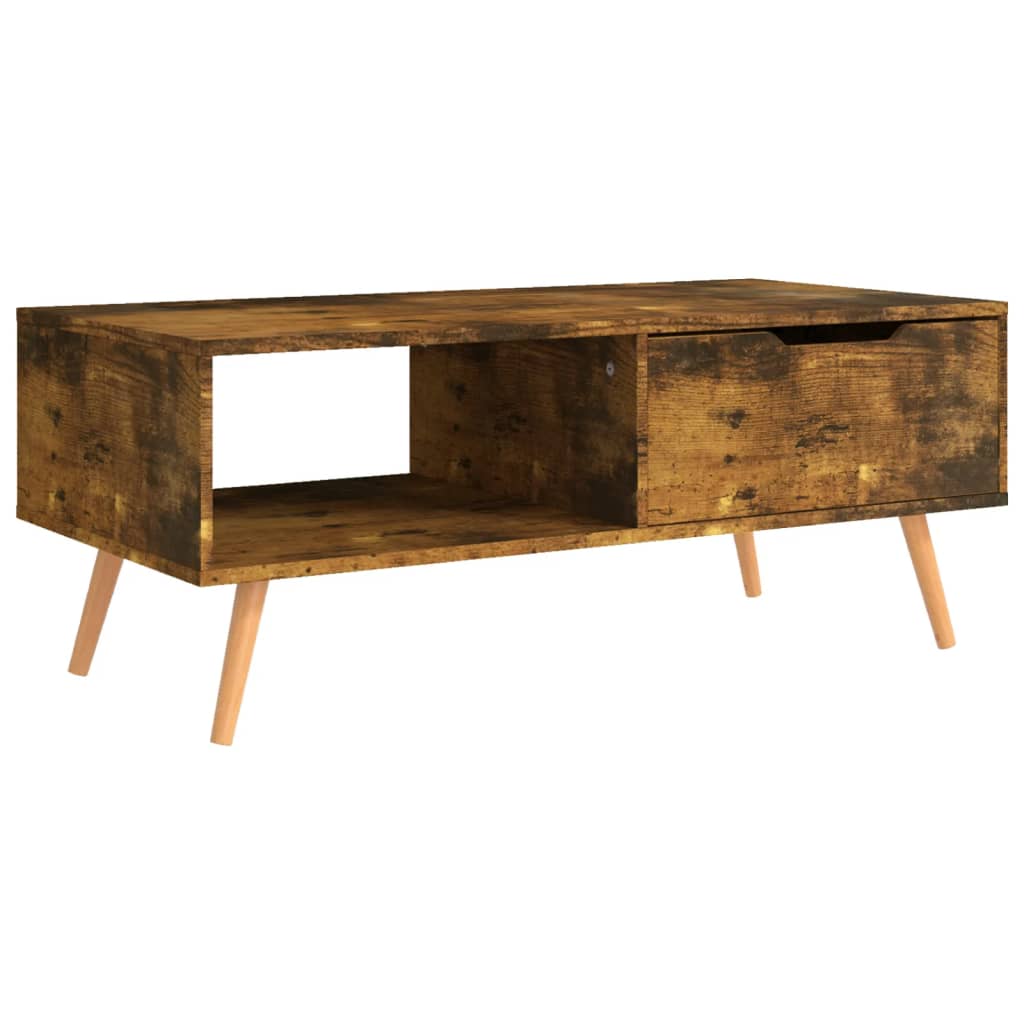 Füstös tölgyszínű forgácslap dohányzóasztal 100 x 49,5 x 43 cm Füstös tölgyszínű forgácslap dohányzóasztal 100 x 49,5 x 43 cm