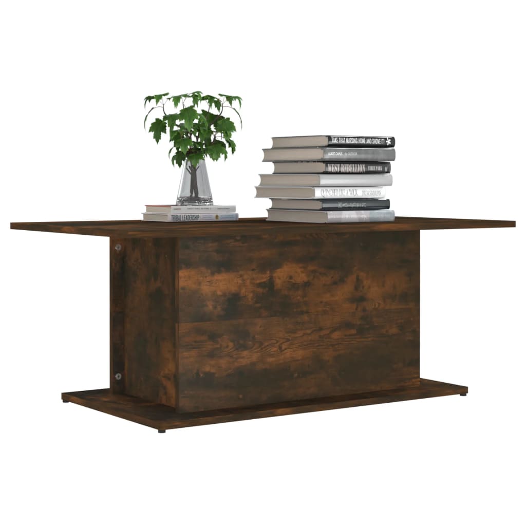 Füstös tölgyszínű forgácslap dohányzóasztal 102 x 55,5 x 40 cm Füstös tölgyszínű forgácslap dohányzóasztal 102 x 55,5 x 40 cm