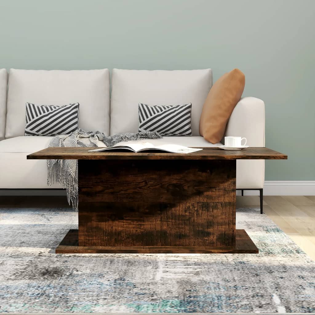 Füstös tölgyszínű forgácslap dohányzóasztal 102 x 55,5 x 40 cm Füstös tölgyszínű forgácslap dohányzóasztal 102 x 55,5 x 40 cm