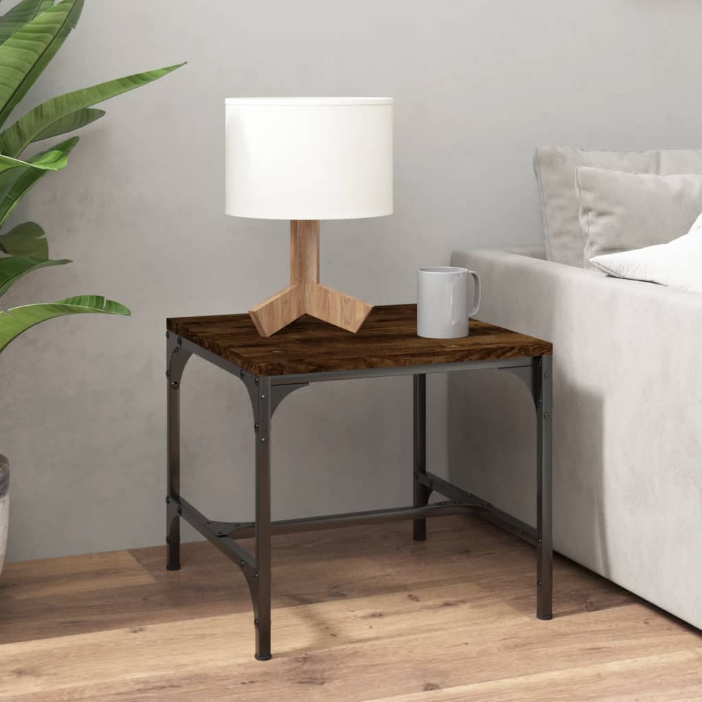 Füstös tölgyszínű szerelt fa dohányzóasztal 50x50x35 cm Füstös tölgyszínű szerelt fa dohányzóasztal 50x50x35 cm