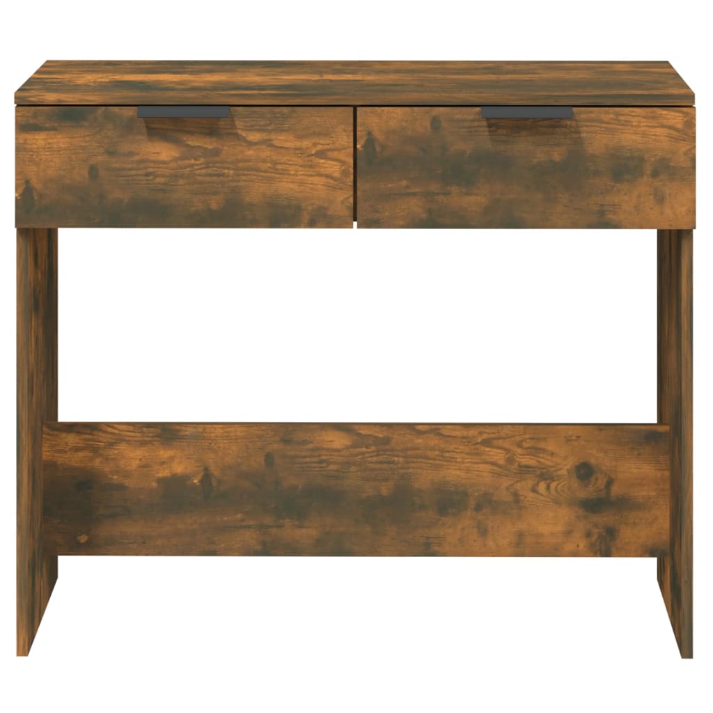 Füstös tölgyszínű szerelt fa tálalóasztal 90 x 36 x 75 cm