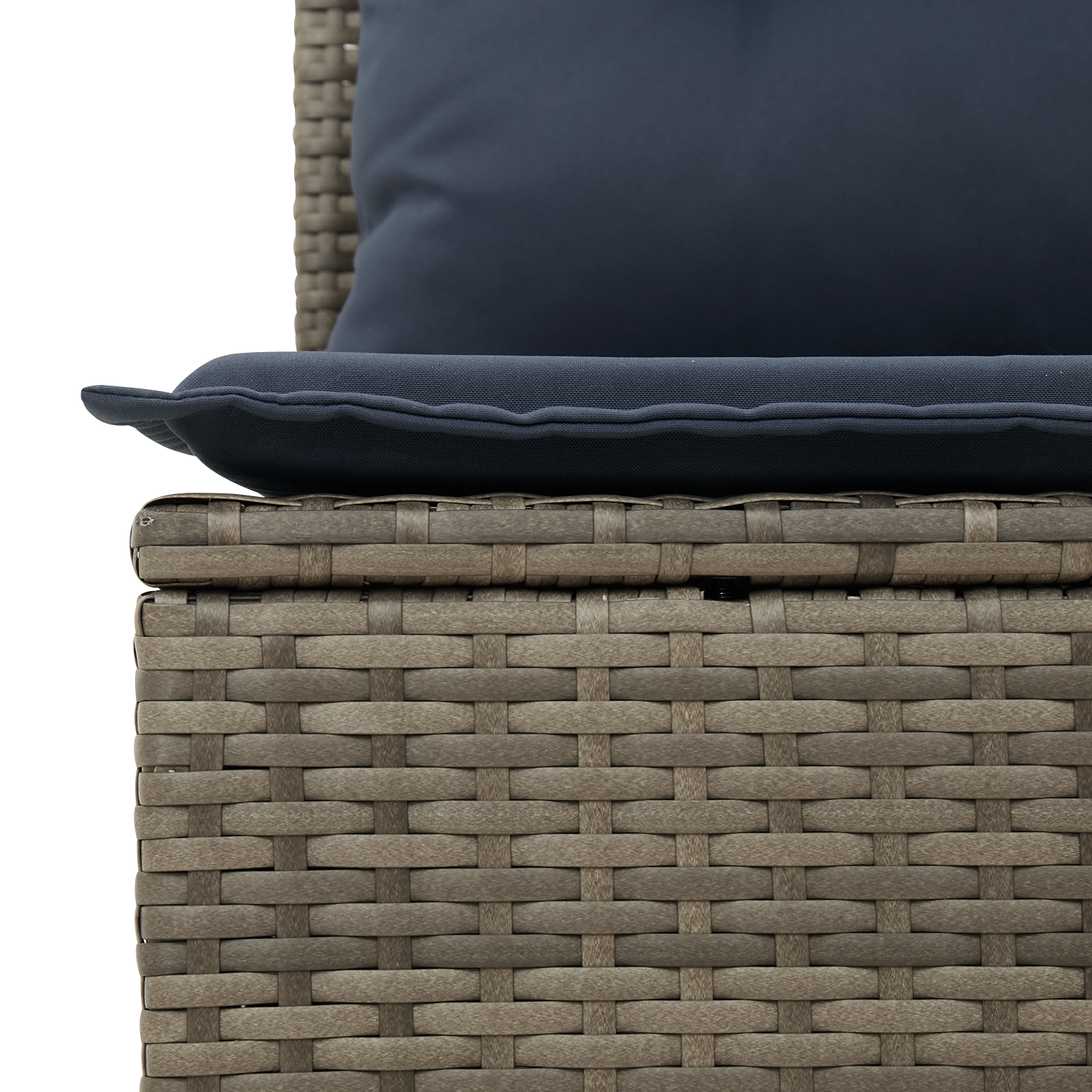 | kerti kanapé | párnával szürke 227 x 62 x 69 cm polirattan