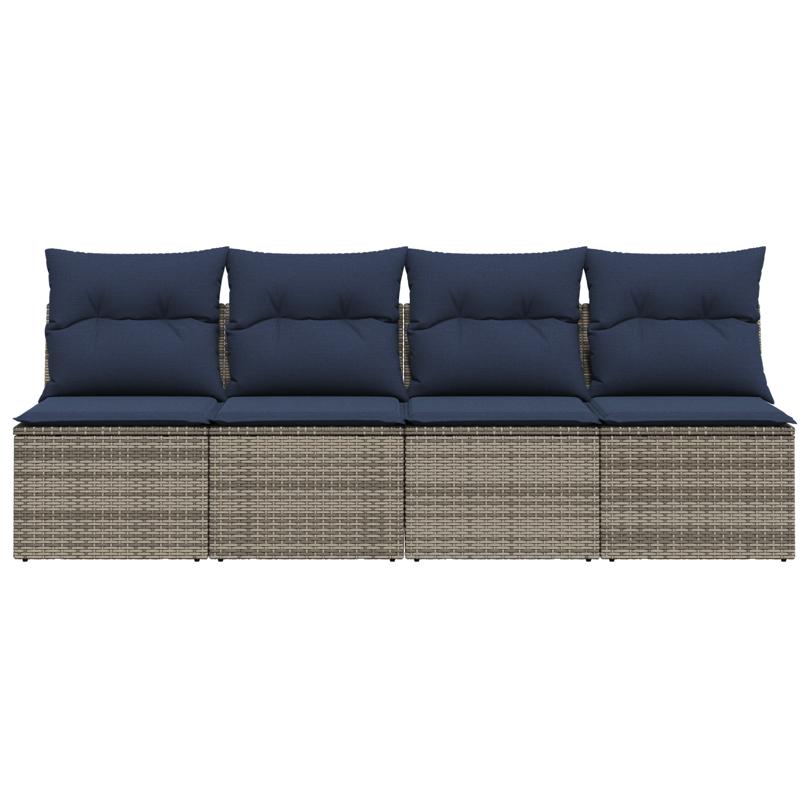 | kerti kanapé | párnával szürke 227 x 62 x 69 cm polirattan