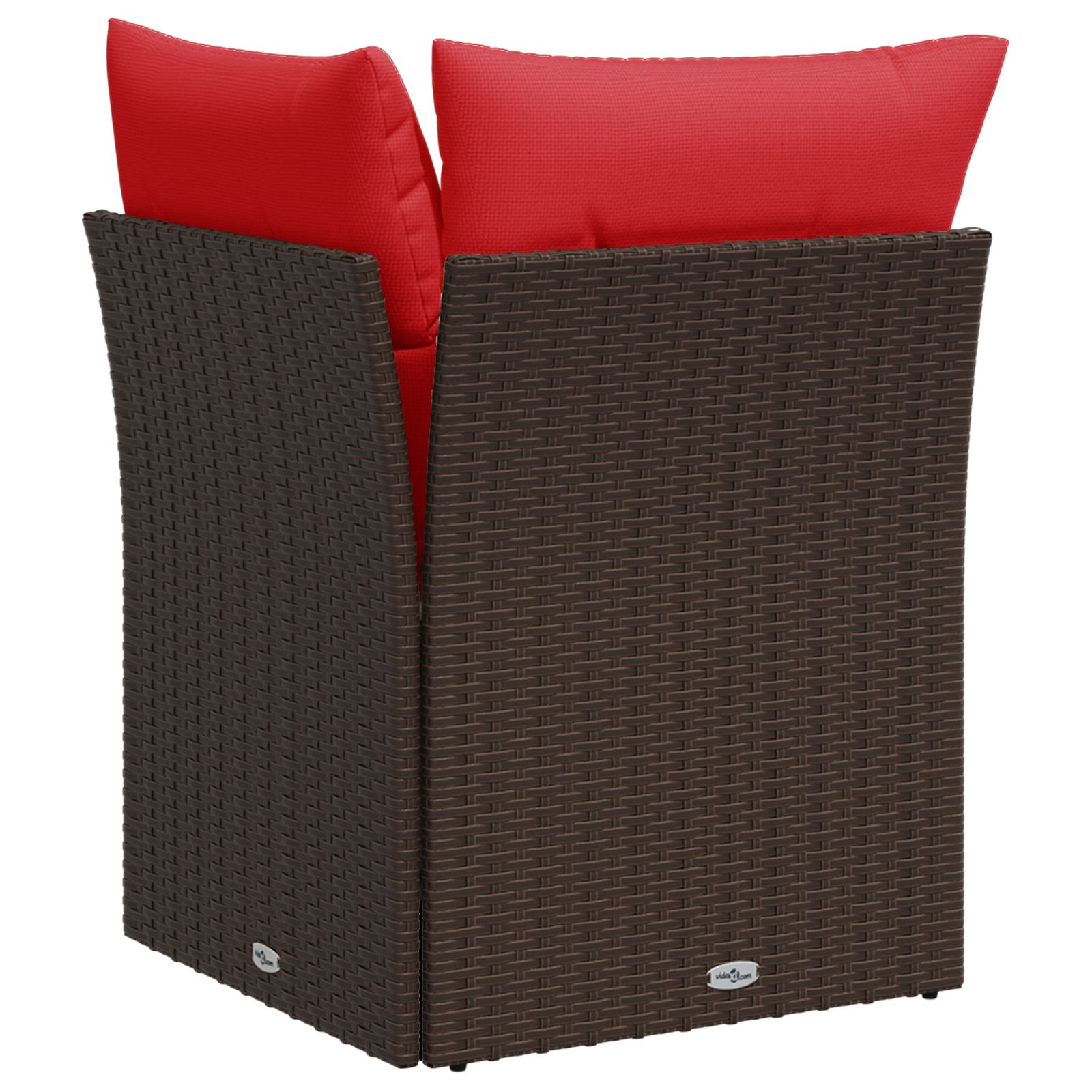 | kerti kanapé | párnával barna 62 x 62 x 69 cm polirattan