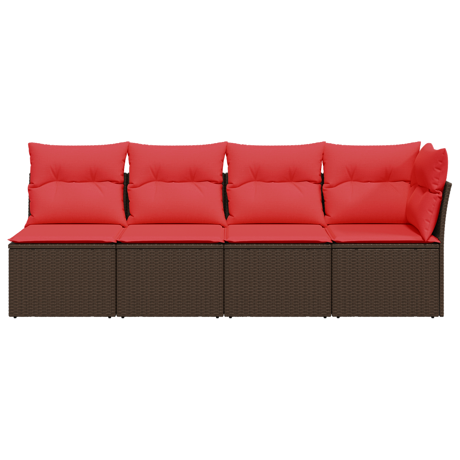 | kerti kanapé | párnával barna 227 x 62 x 69 cm polirattan