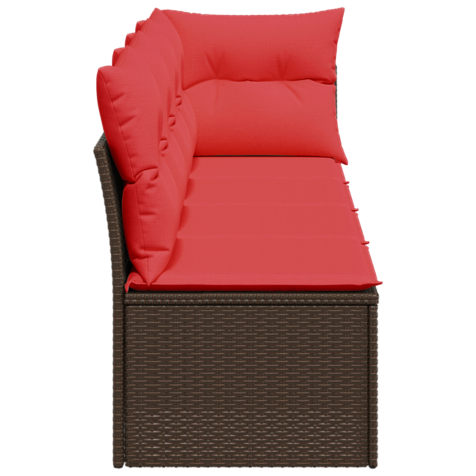 | kerti kanapé | párnával barna 227 x 62 x 69 cm polirattan