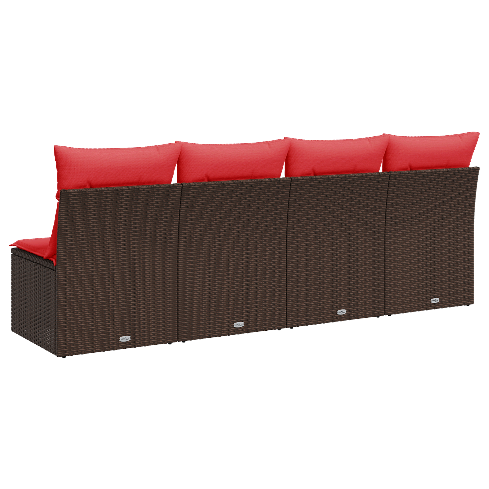 | kerti kanapé | párnával barna 227 x 62 x 69 cm polirattan