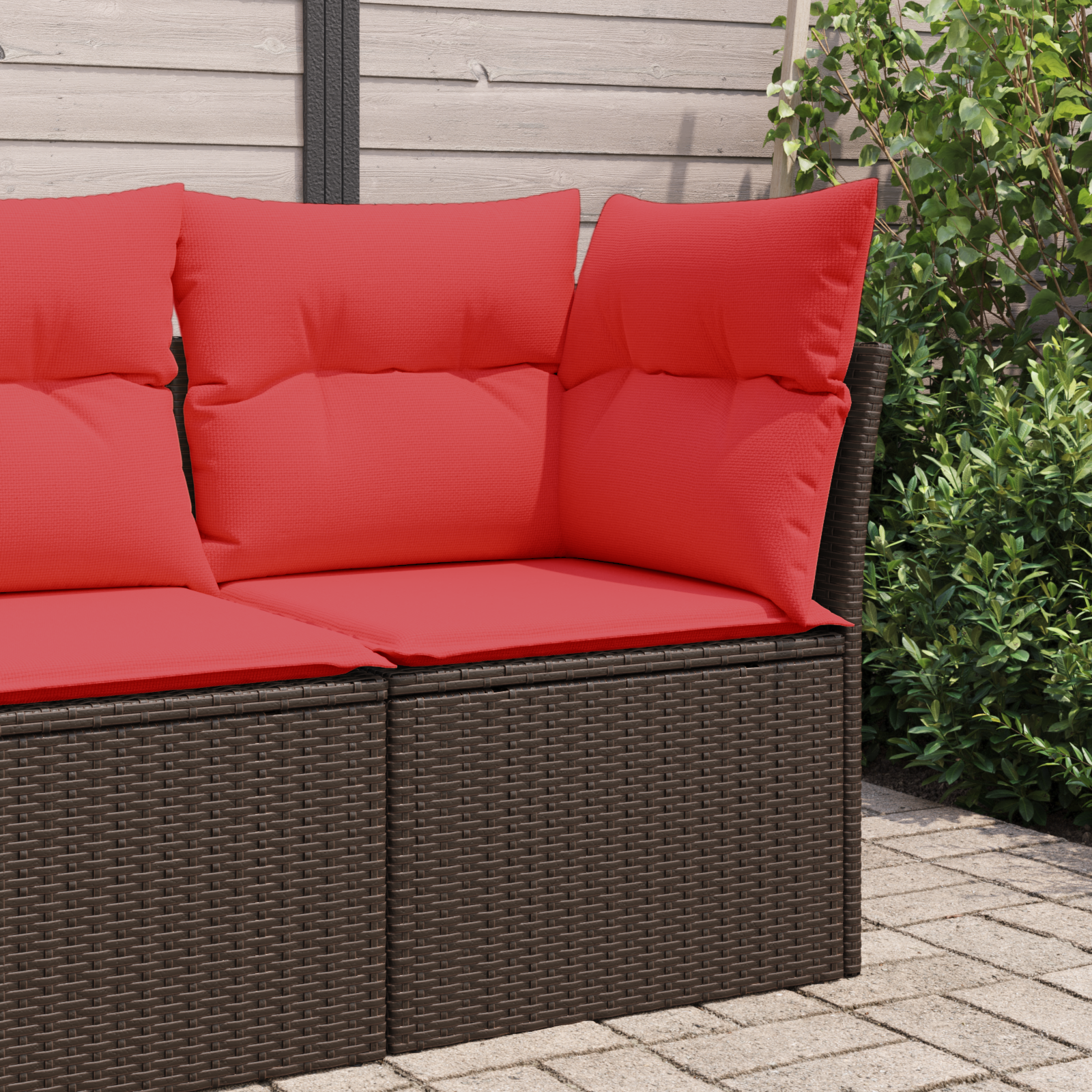 | kerti kanapé | párnával barna 62 x 62 x 69 cm poli rattan