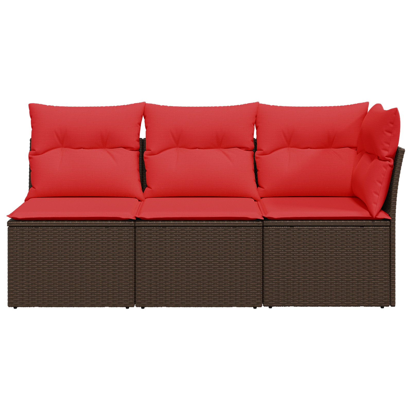 | kerti kanapé | párnával barna 172 x 62 x 69 cm poli rattan