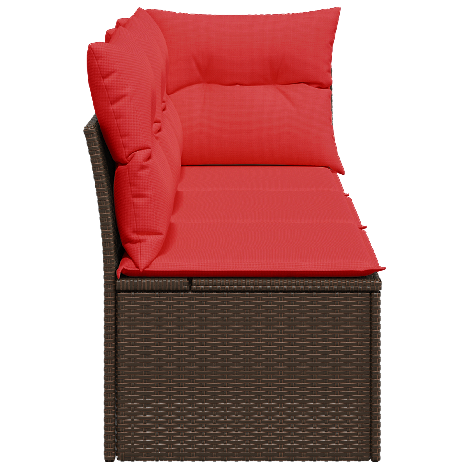 | kerti kanapé | párnával barna 172 x 62 x 69 cm poli rattan