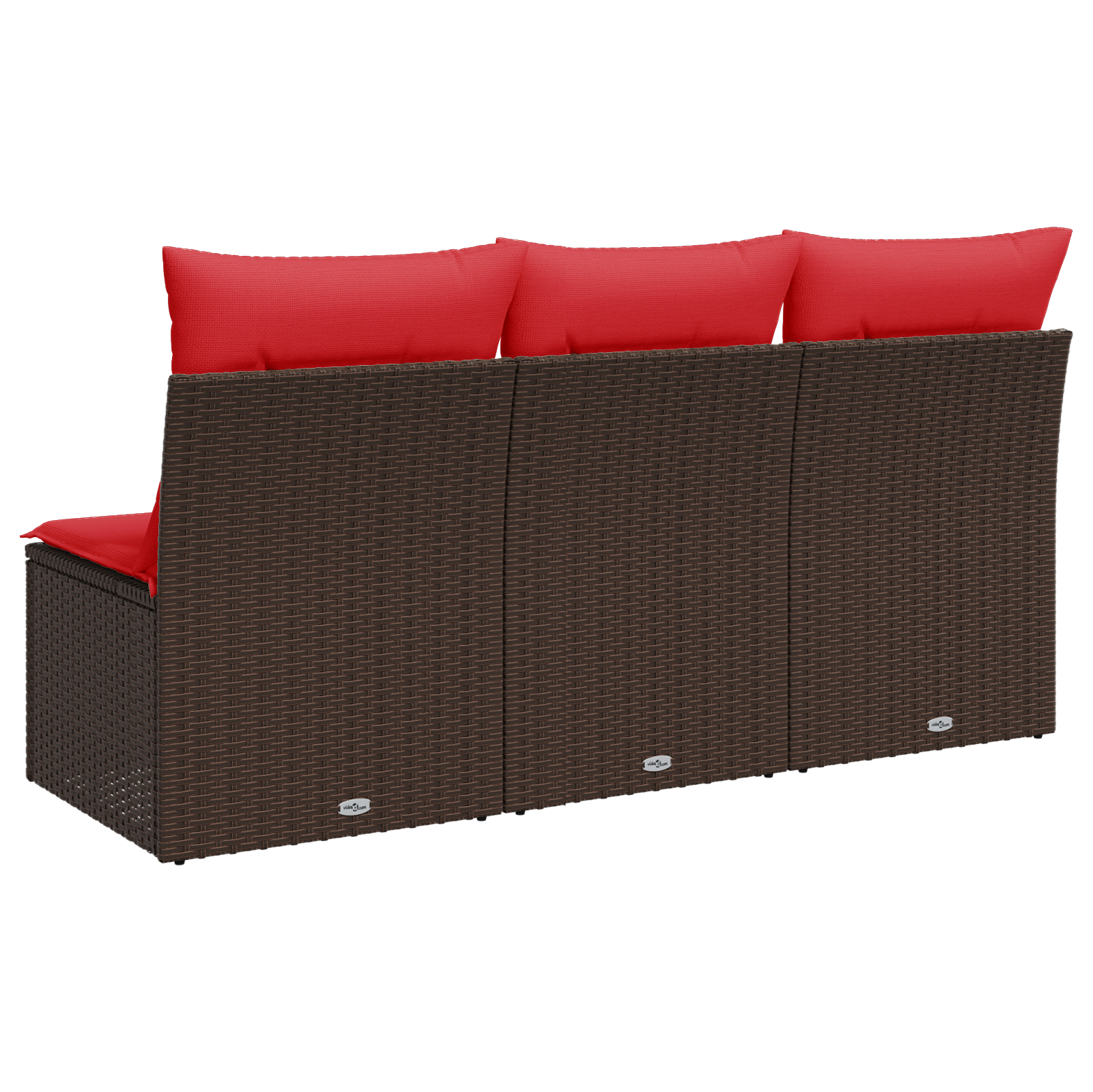 | kerti kanapé | párnával barna 165 x 62 x 69 cm poli rattan