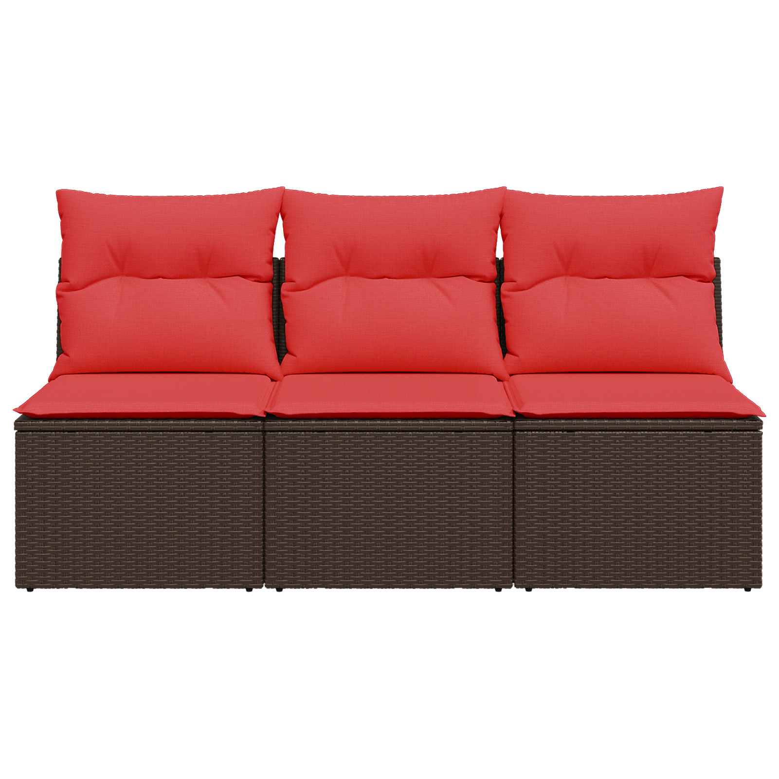 | kerti kanapé | párnával barna 165 x 62 x 69 cm poli rattan