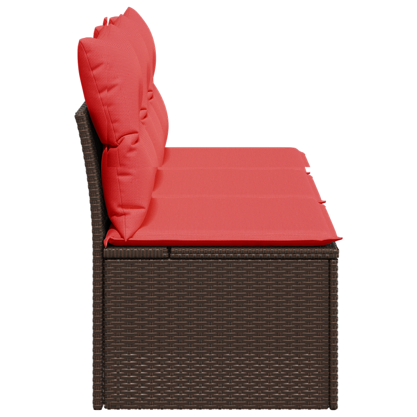 | kerti kanapé | párnával barna 165 x 62 x 69 cm poli rattan