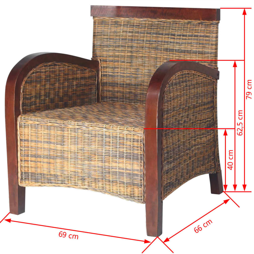 Kézzel font rattan karosszék Kézzel font rattan karosszék