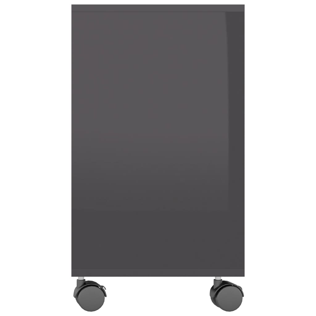 Magasfényű szürke forgácslap tálalóasztal 70 x 35 x 55 cm Magasfényű szürke forgácslap tálalóasztal 70 x 35 x 55 cm