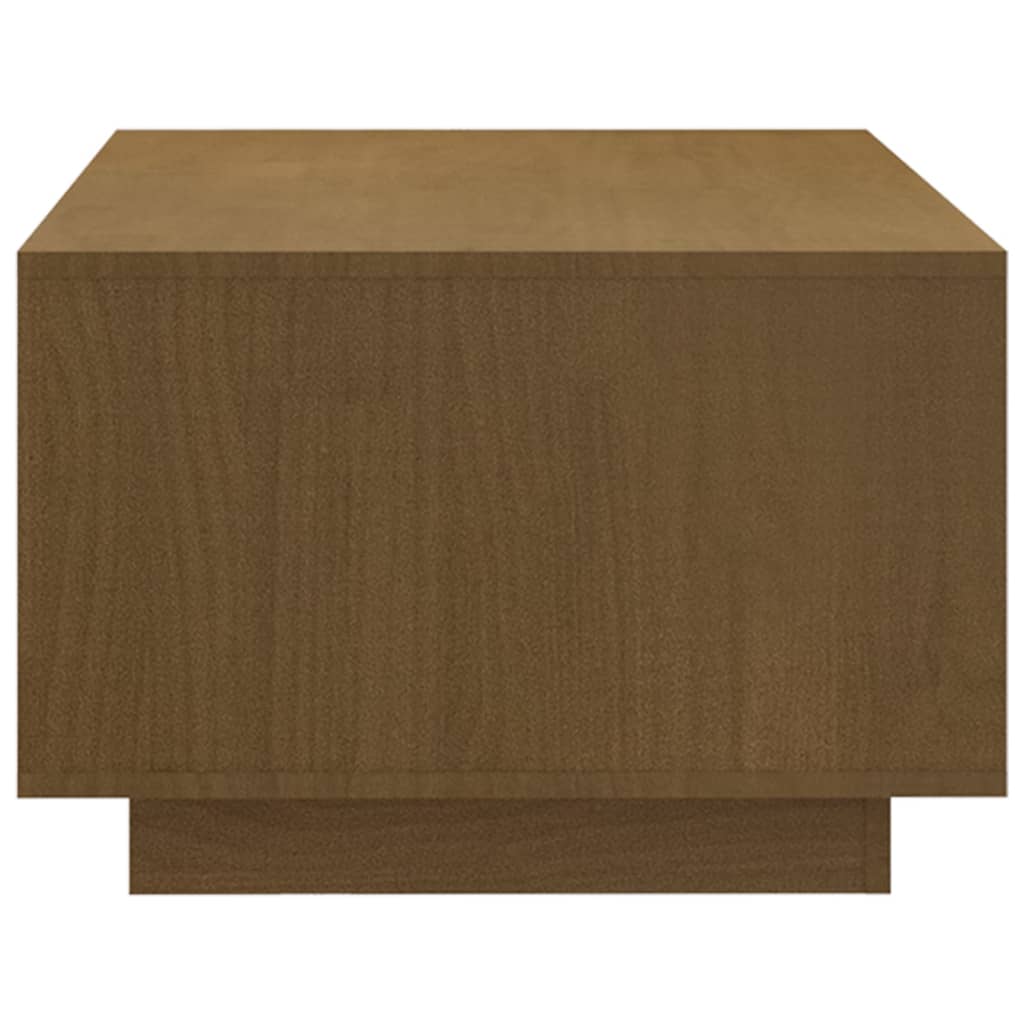 Mézbarna tömör fenyőfa dohányzóasztal 110 x 50 x 33,5 cm