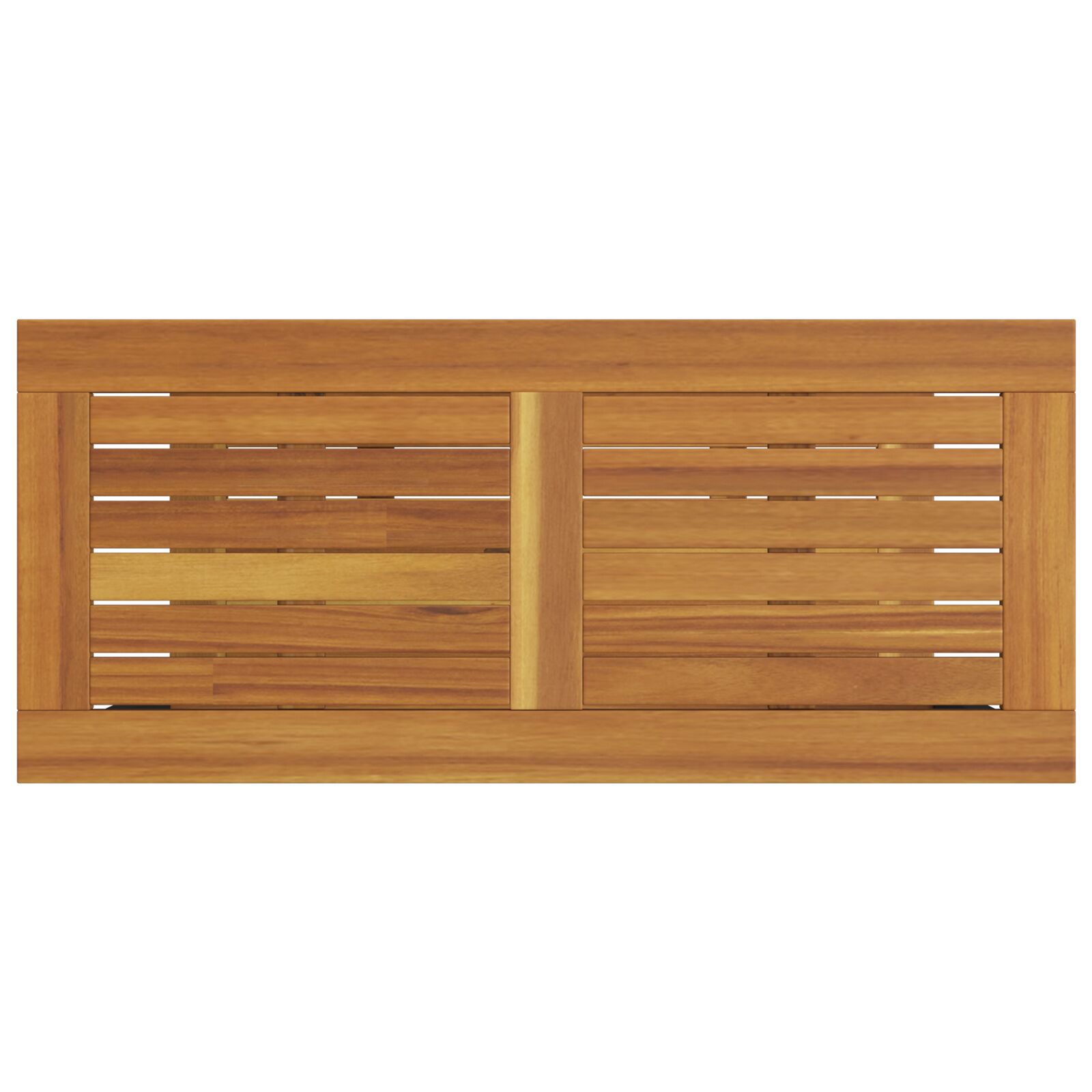 Kültéri asztal természetes és fekete 35x80x75 cm szilárd fa és acél