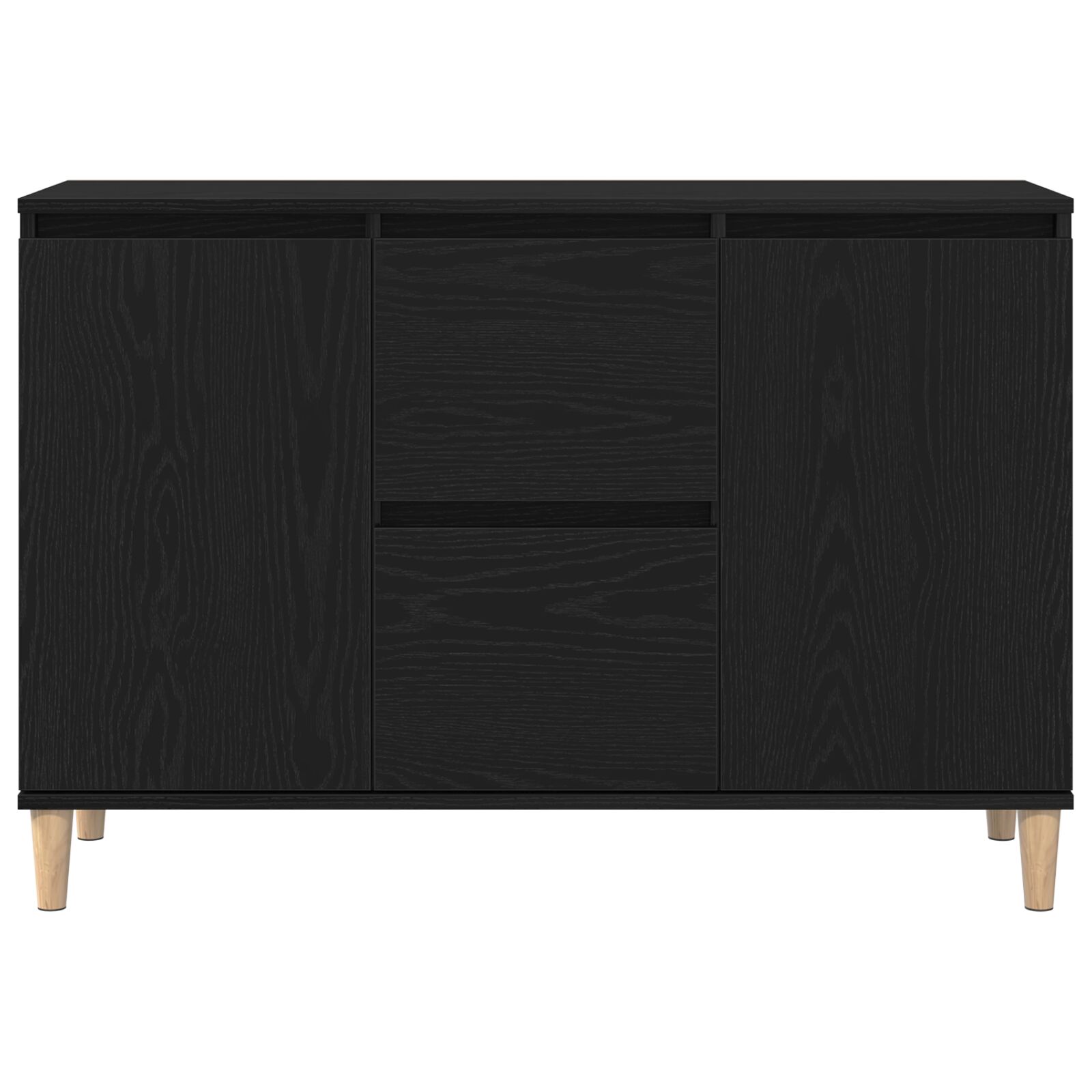 Fekete tölgy oldalszekrény 101x35x60 cm műszaki fa